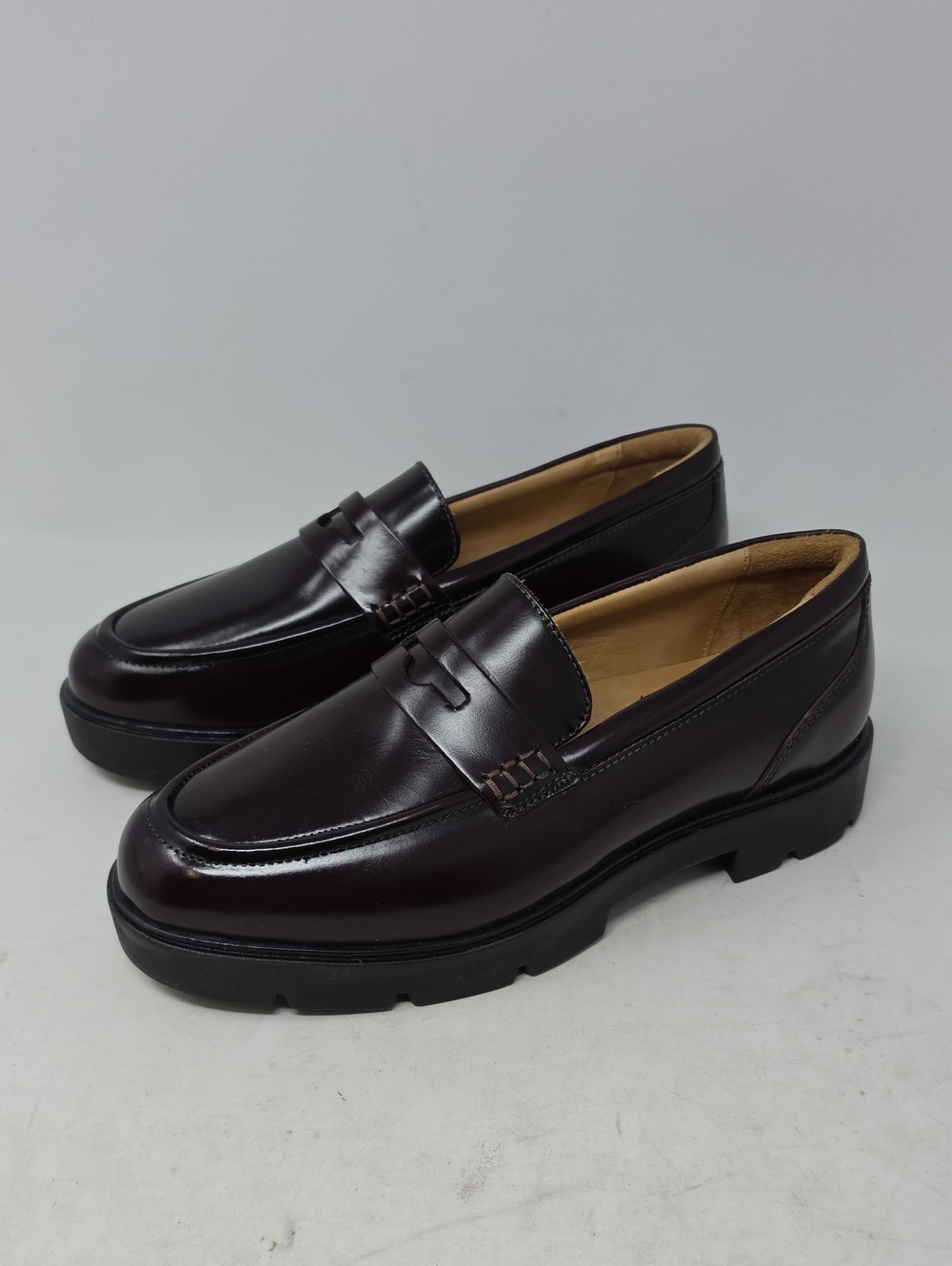 Abeo Boulevard Women's Burgundy Penny Loafers Dark Brown Size 8.5